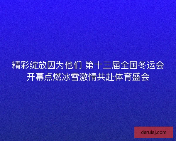 精彩绽放因为他们 第十三届全国冬运会开幕点燃冰雪激情共赴体育盛会